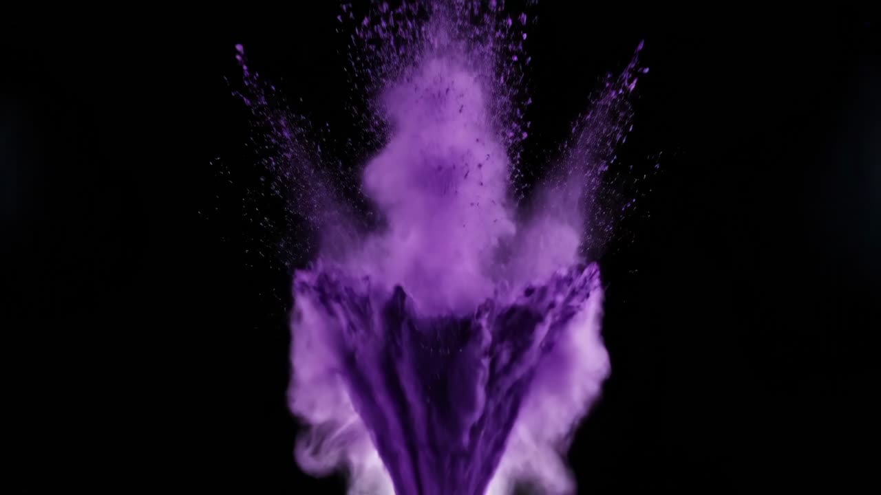 explosión de polvo púrpura