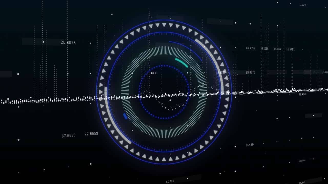 범위 스캐닝과 재무 데이터 처리의 애니메이션
