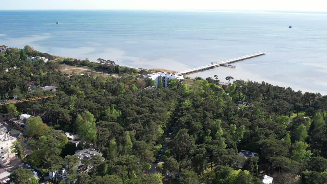 4k воздушный юрата польша балтийское море, гданьский залив