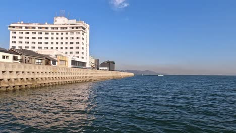 Vista-De-La-Bahía-De-Tomonoura-En-El-Campo-De-Japón,-Pequeña-Ciudad-Pesquera-En-El-Mar-Interior-De-Seto.