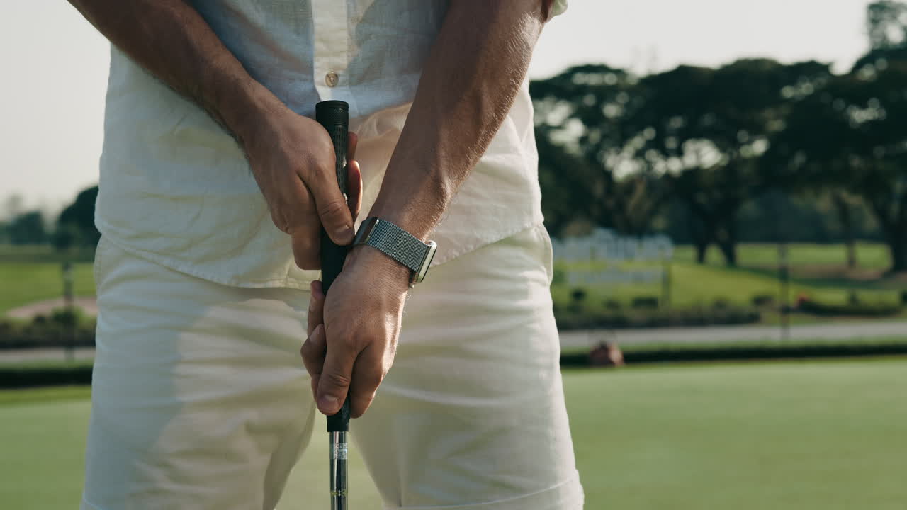 Golfer Preparing to Hit