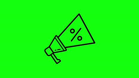 discount percentage megaphone icon