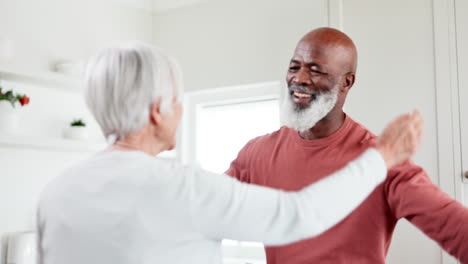 interracial, happy couple and hug with love