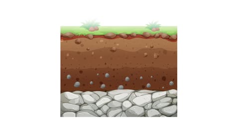 animation illustrating different layers of soil