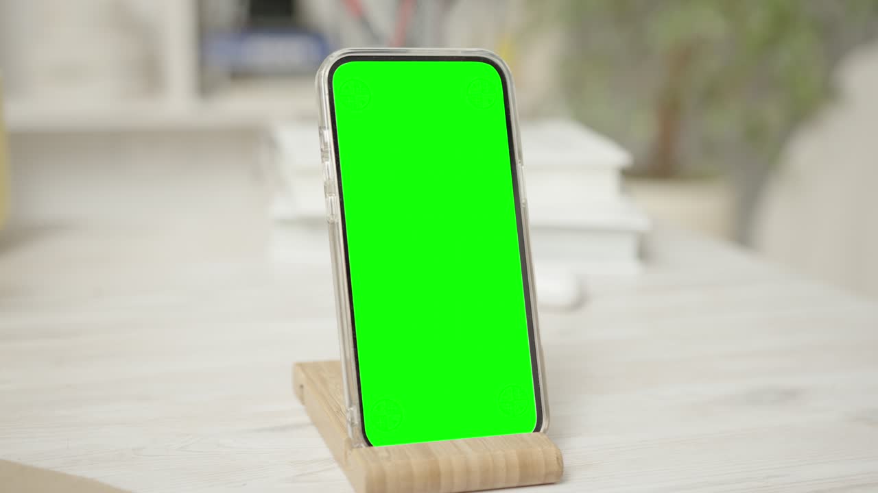 현대 스마트폰 녹색 화면 모