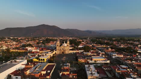 tuxpan town and municipality in jalisco, mexico - aerial drone shot