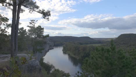 White-river-overlook-near-calico-rock-Arkansas-river-view-from-high-bluff