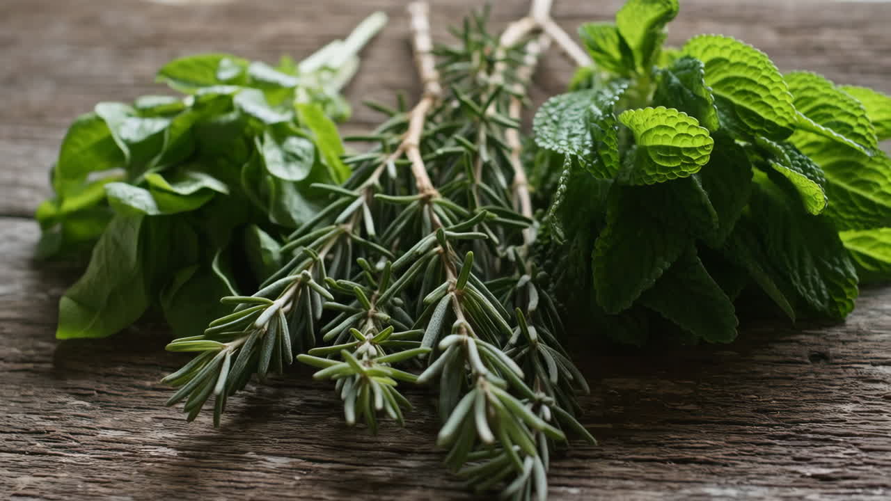 Fresh Herbs: Basil, Rosemary, and Mint
