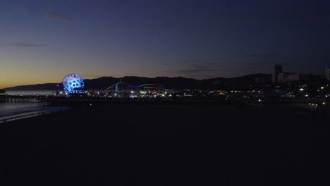 sunset at the malibu pier in santa monica, california