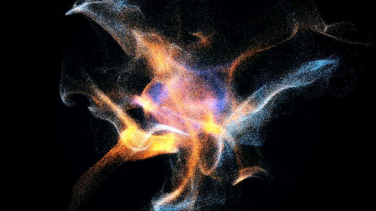 Dispersion of small bright particles. Digital background