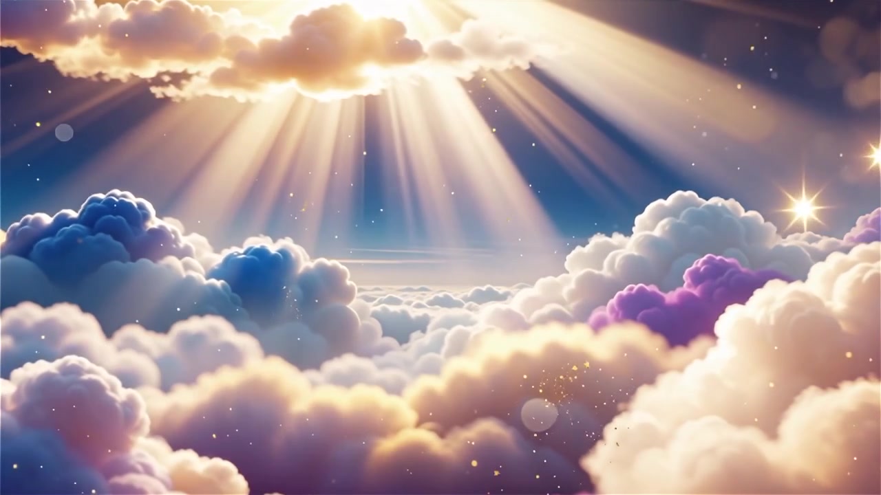 Christian Heavenly Light Worship Background