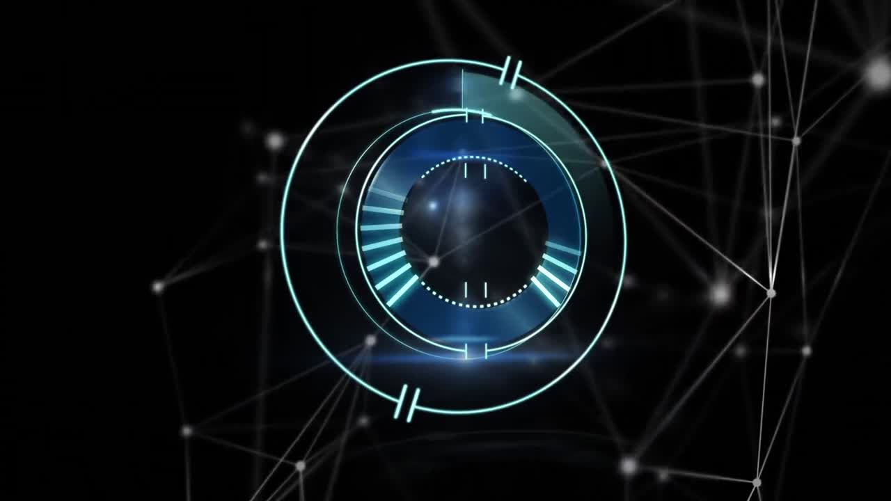Animation of network of connections over scope scanning