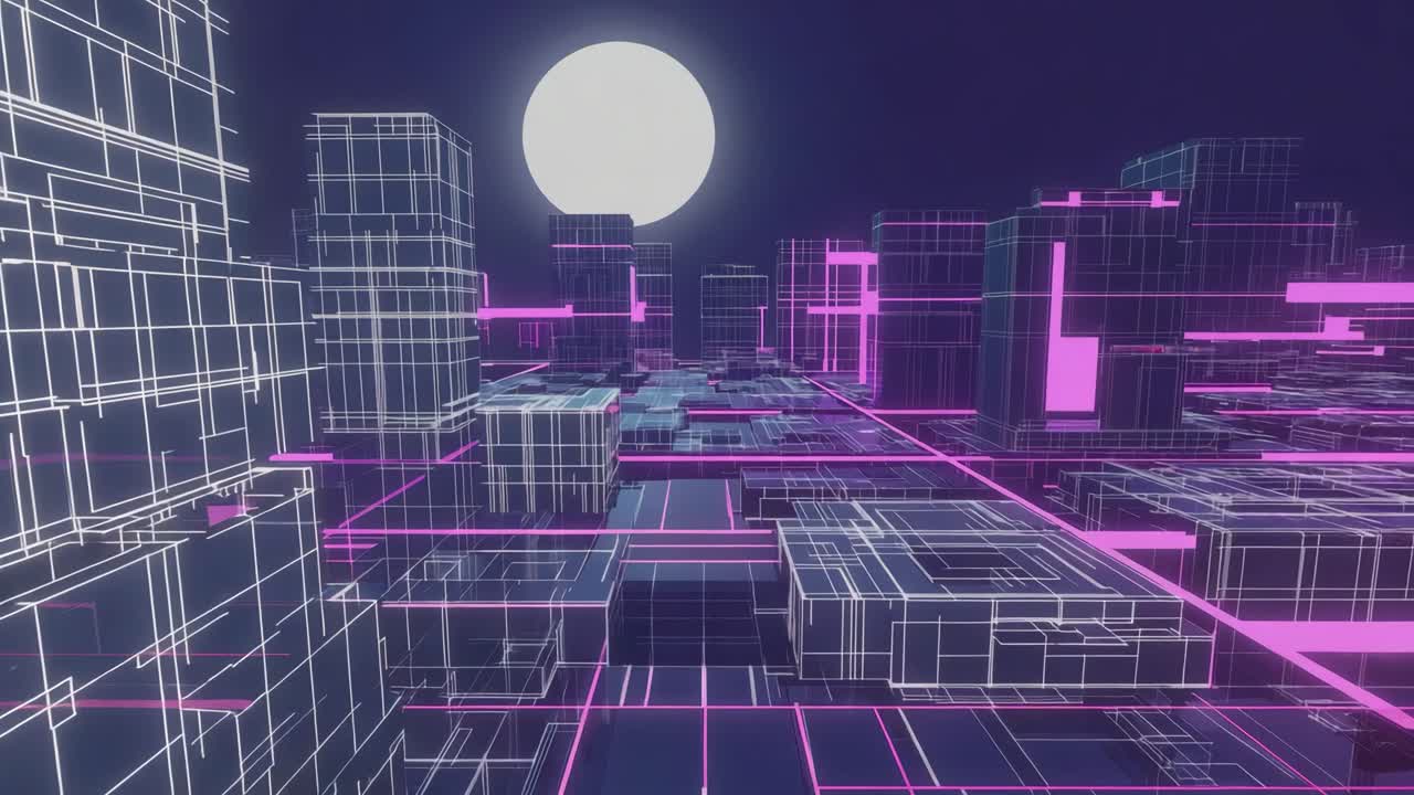 Futuristic Neon Cityscape