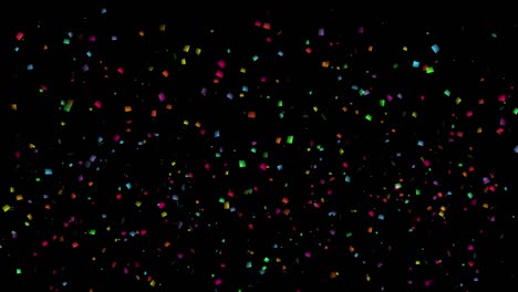 4k abstract loopable confeti que cae sobre un fondo negro, fiesta, celebración, sorpresa