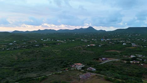 Epic-views-of-Christoffelberg-hiking-hills-in-Curacao-with-countryside-rural-estate-homes