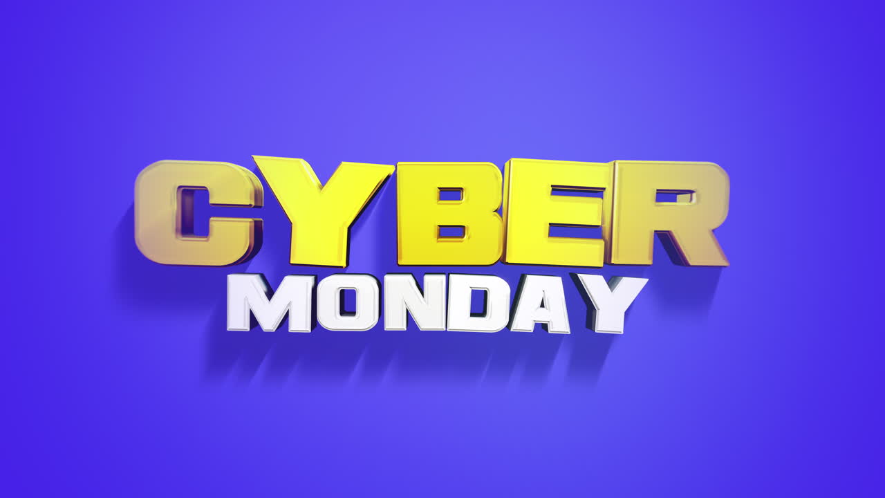 texto moderno y colorido del lunes cibernético en degradado azul