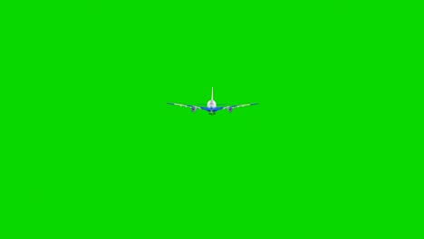 green screen airplane landing footage