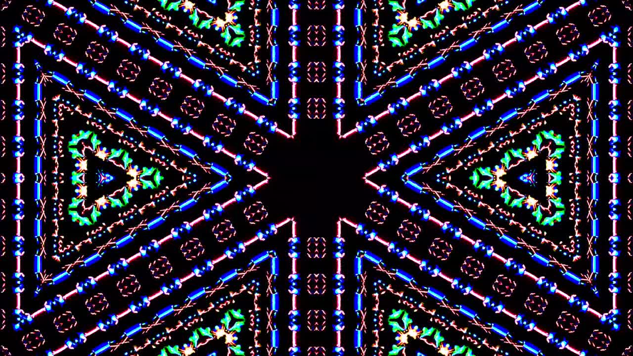 line wave motion, colorful,on a black background