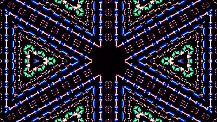 line wave motion, colorful,on a black background