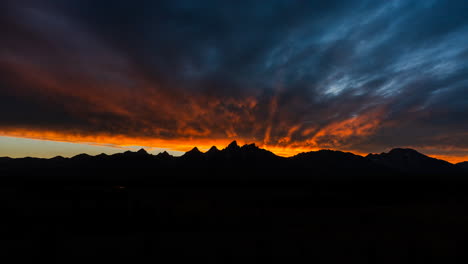 dramatic mountain silhouette at dusk