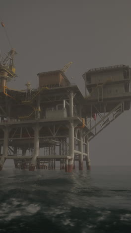 plataforma petrolera en el océano