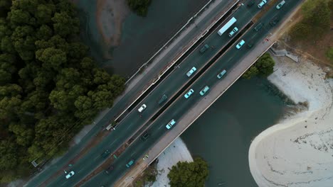 aerial-view-of-the-rush-hour-on-Selander-Bridge,-Dar-es-salaam