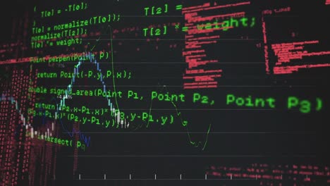animación del procesamiento de datos con estadísticas