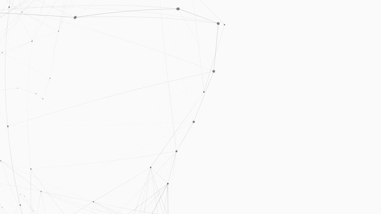 Abstract network or molecular structure connected dots