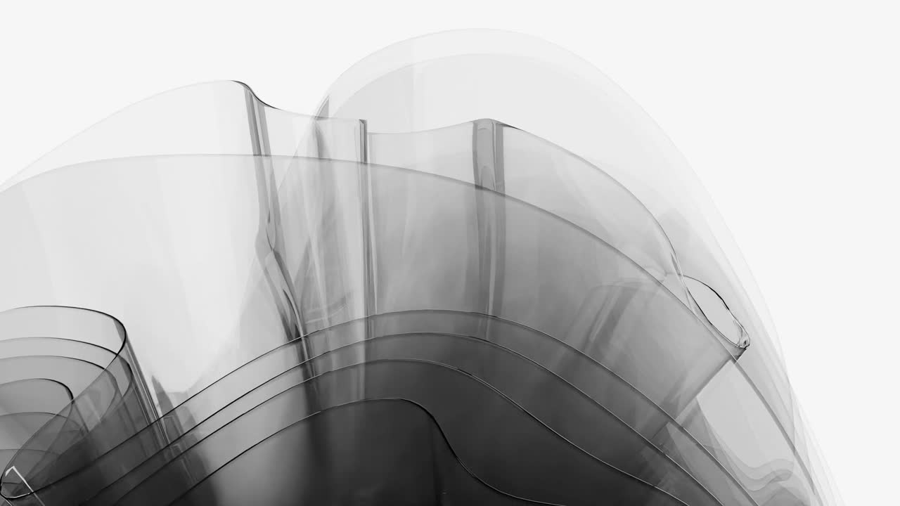 sinfonia de vidro etéreo preto em fundo branco