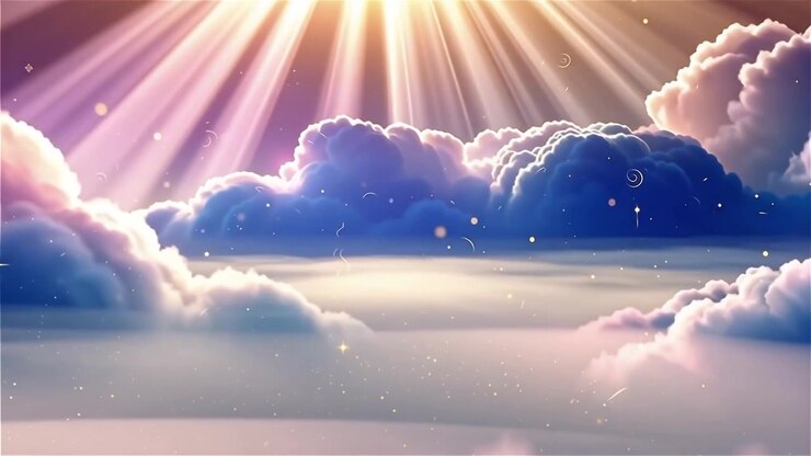 Christian Heavenly Light Worship Background