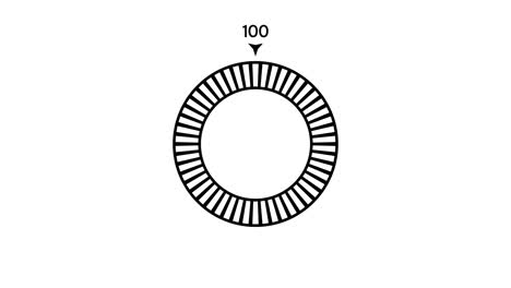 animation black loading bar with alpha channel. 0-100 percent. black circle on white background. download page. loading animation - 0-100