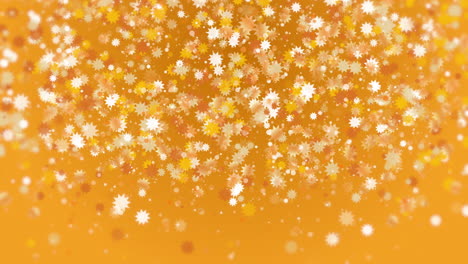 gold star background. shimmering yellow shiny confetti flakes. looped animation.