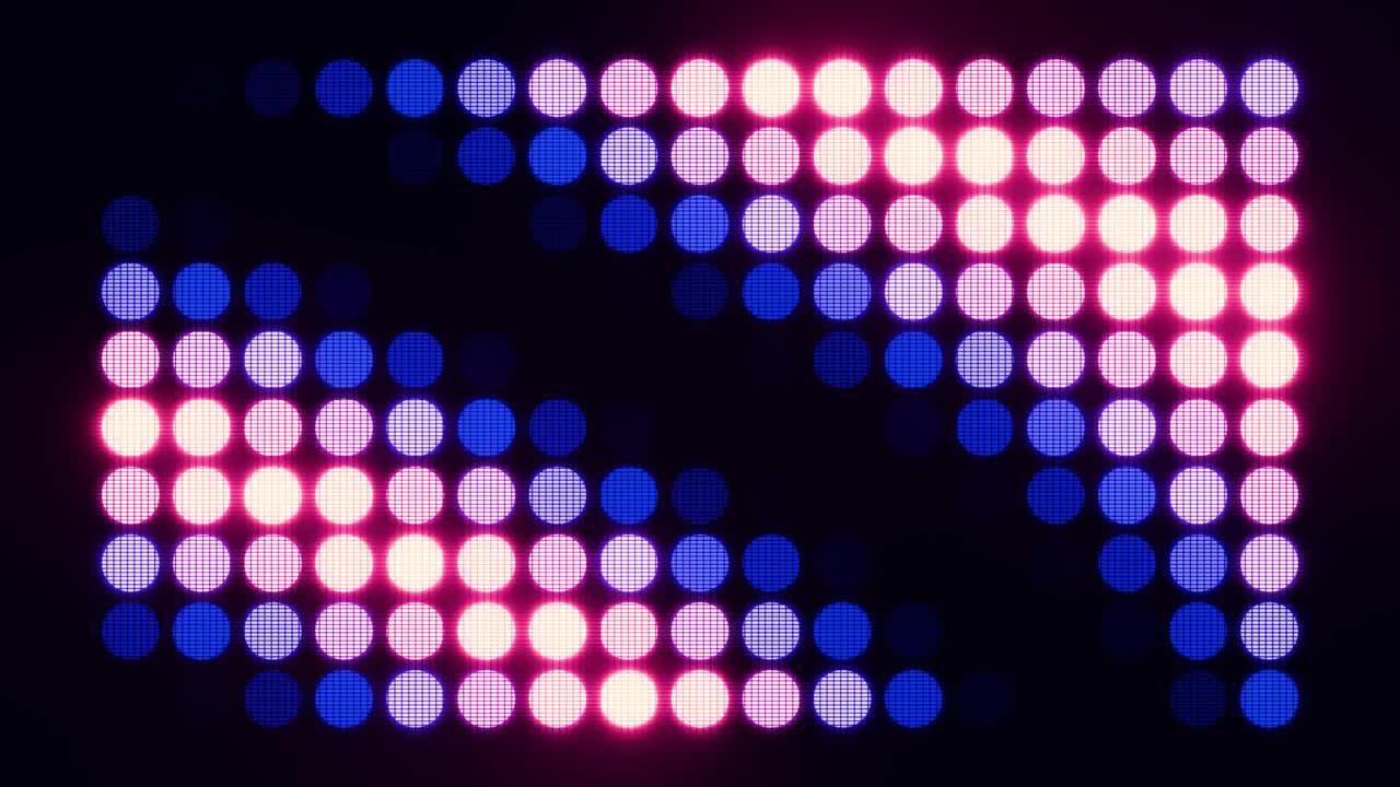 Loop continuo di una griglia di luce blu e rosa lampeggiante