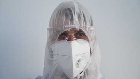 person in protective gear