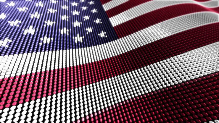 Motion Particle Flag Loop USA