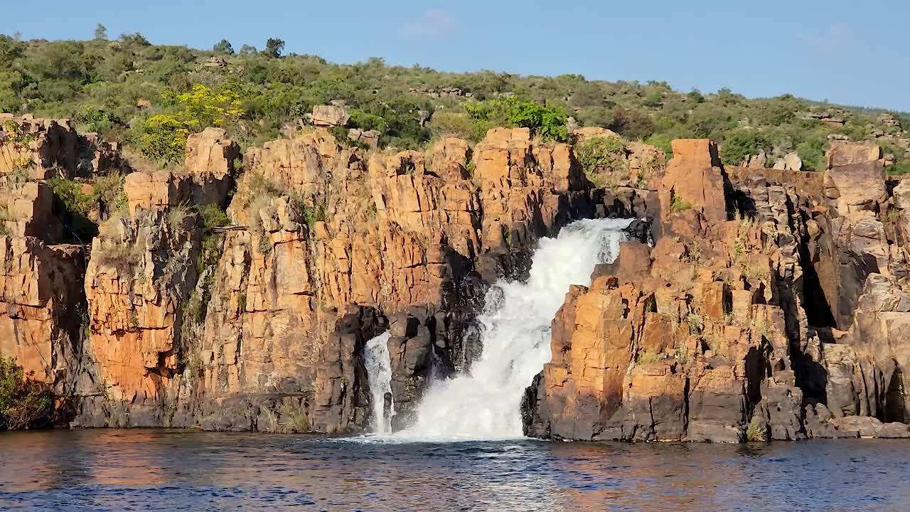 Waterfall at Bourke's Luck Potholes in Blyde canyon reserve
