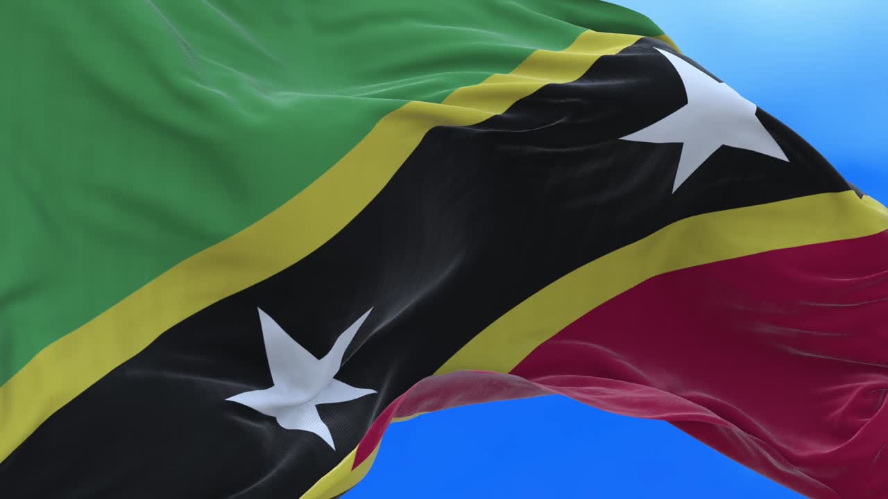 Ciclo continuo della bandiera di Saint Kitts e Nevis.