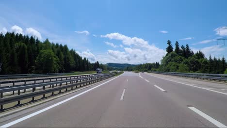 car driving on the autobahn