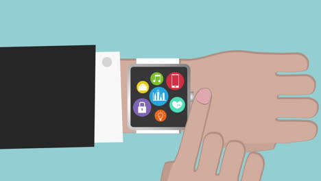 Smartwatch-concept-with-icons