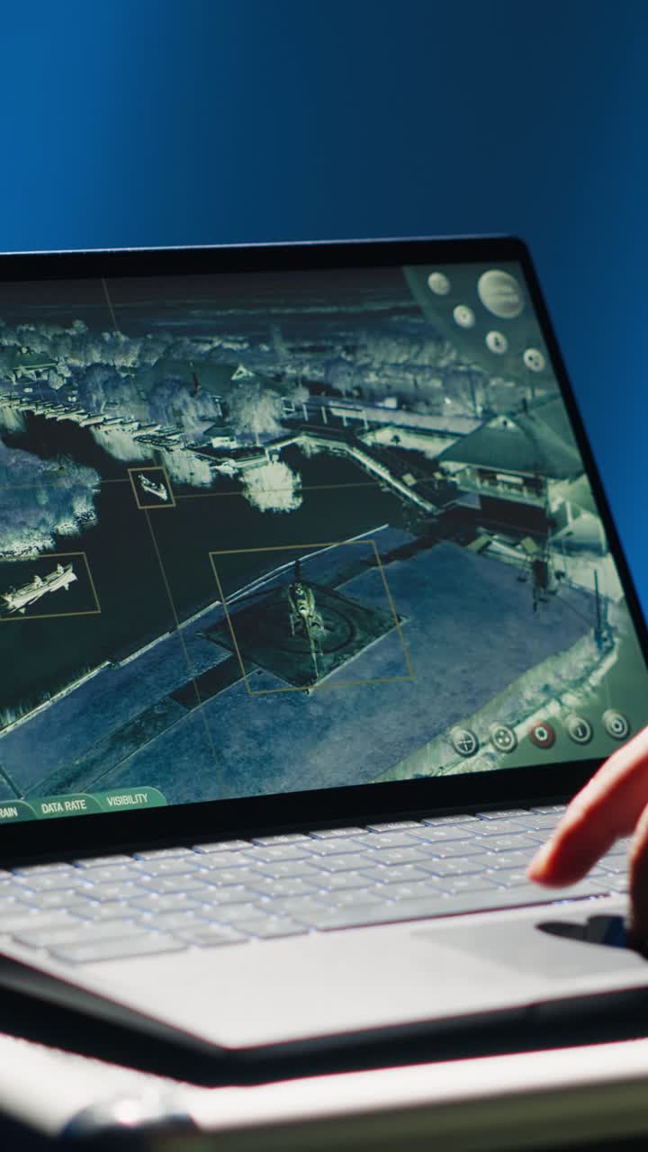 Vertical video European Union using radar system to detect missiles attacking member states