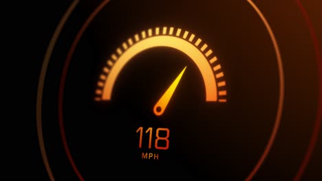 4k car speedometer with speed level scale animation car tachometer or odometer with speed panel