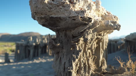 stalagmites in mono tufa lake state natural reserve in california, united states