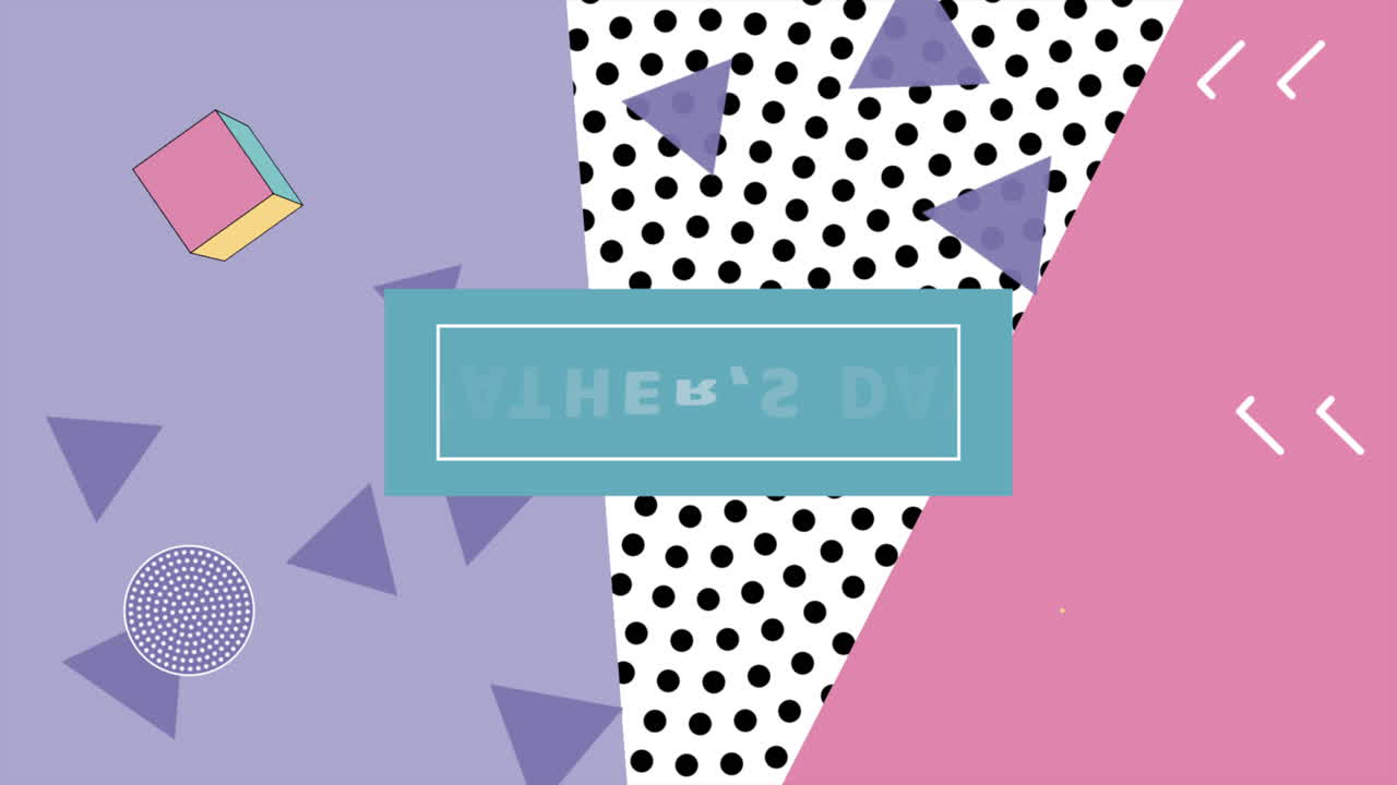 el día de los padres con el patrón geométrico de memphis