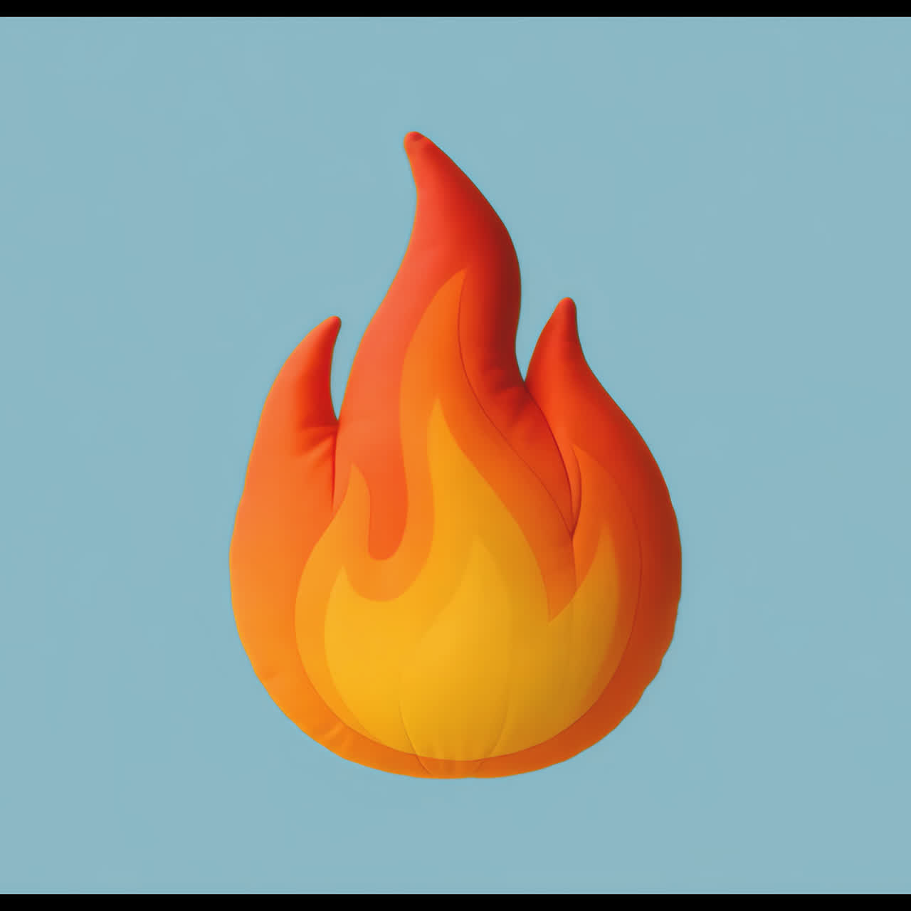 Levende flamme-emoji illustration animation isoleret aktiv, transparent 4K video, alfakanal