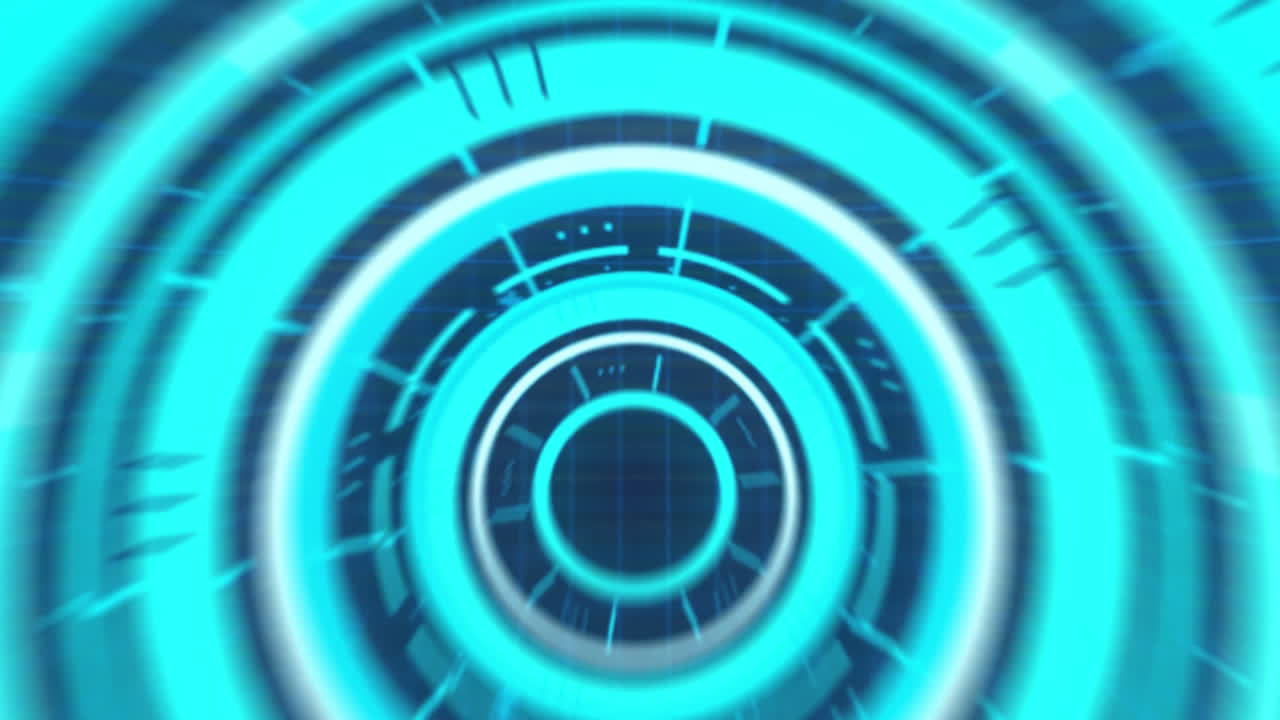 animación del procesamiento de datos con escaneo de alcance sobre el paisaje urbano