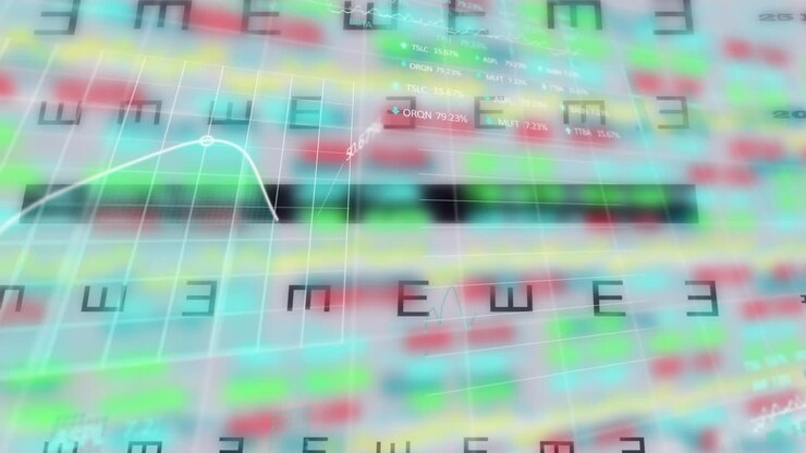 Animation of data processing over letters