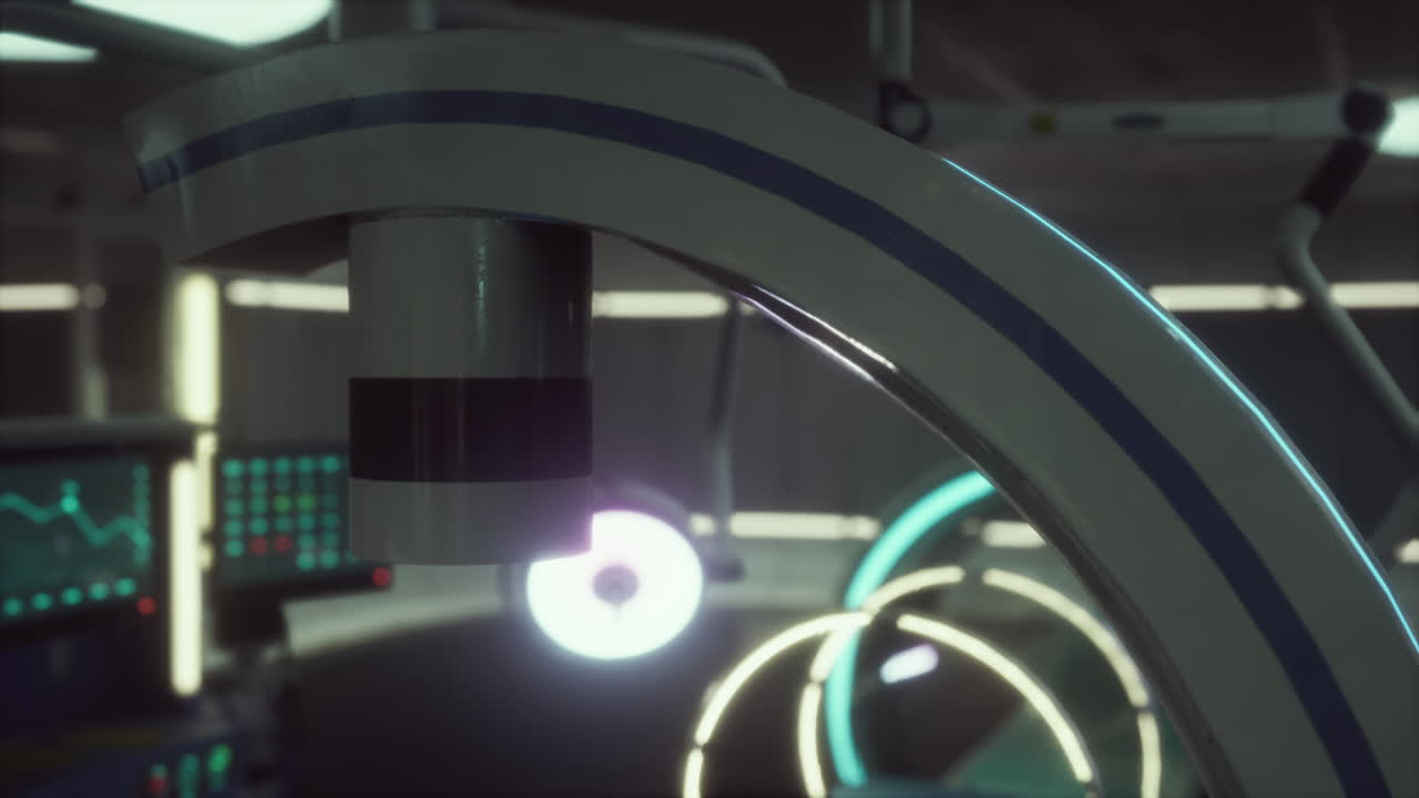 sala de operaciones futurista con equipos médicos avanzados