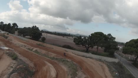 motorcycle rider training on bike on offroad track