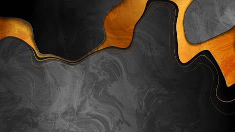 negro y dorado abstracto grunge ondas líquidas fondo de movimiento