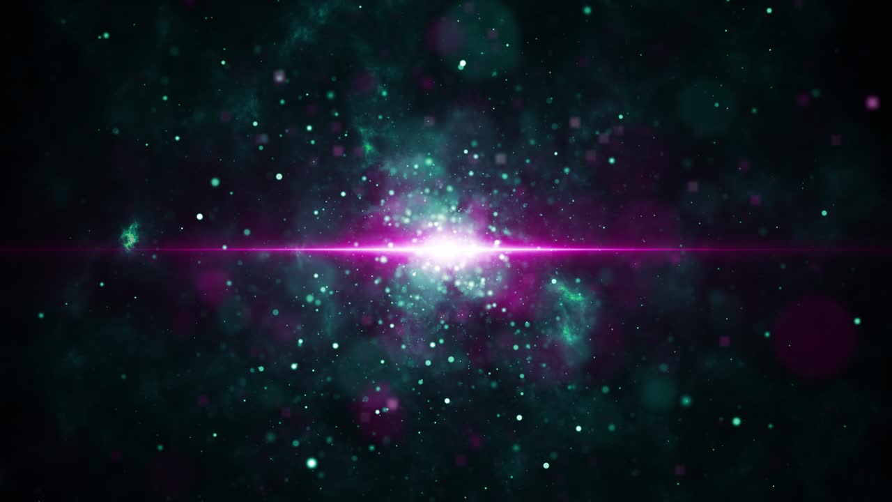 partículas verde rosa evento juego tráiler títulos escenario de concierto cinematográfico bucle de fondo